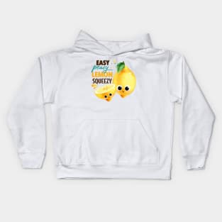 Easy Peasy Lemon Squeezy - Funny Lemon pun Kids Hoodie